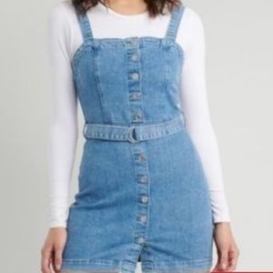 Garage Denim Juniors dress button front with adjustable st…